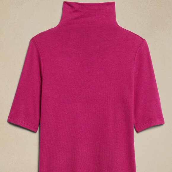 Banana Republic Soft Luxe Berry Turtleneck Top/NWT/S - Picture 4 of 12